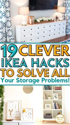 19 هک درخشان IKEA برای حل تمام مشکلات ذخیره سازی شما و به شما یک تن فضای بیشتری می دهد!