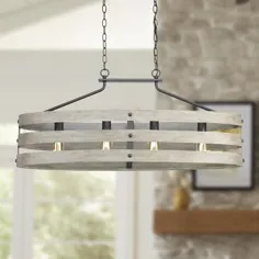 پیشرفت روشنایی Gulliver Graphite Farmhouse Linear Kitchen Island Light Lowes.com