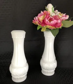 گلدان های شیشه ای شیر مجموعه گلدان های مرکزی Wheaton Bullseye از 2 |  اتسی