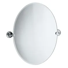 آینه حمام بدون قاب بیضی کروم بی سیم Gatco Designer 2 19.5 Lowes.com