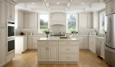 تمام کابینت های آشپزخانه چوبی 10X10 کاملاً مونتاژ شده در مروارید هارمونی - سفید عتیقه