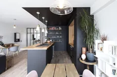 kitchen آشپزخانه خیره کننده سیاه فضای داخلی را در پاریس ایجاد می کند〛 ◾ عکس ها ◾ ایده ها ◾ طراحی