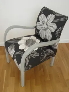 صندلی قدیمی عتیقه طراحان پارچه صنفی آمالیانبورگ آنی اسلون رنگ خاکستری