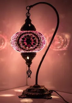 10 رنگ - لامپ موزاییکی مراکشی ترکیه - حمل و نقل رایگان 3DAY