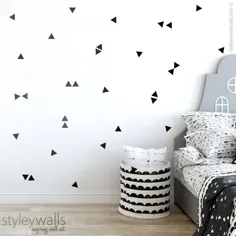 مثلث های تزئینی دیواری مثلث وینیل استیکر دیواری هندسی |  اتسی