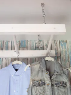 قفسه خشک کن لباسشویی DIY ساخته شده از نردبان
