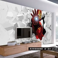 26.98 دلار آمریکا | 3D Iron Man Photo Wallpaper دیوار سفارشی نقاشی دیواری شگفت انگیز تصویر زمینه داخلی دکوراسیون هنری پسر بچه ها اتاق خواب تلویزیون زمینه پس زمینه دیوار هنر | پس زمینه تلویزیون | تصویر زمینه تصویر زمینه سفارشی - AliExpress