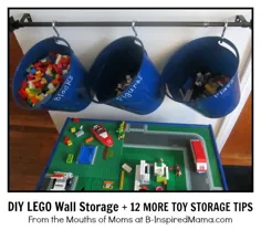 ذخیره سازی هوشمند برای اسباب بازی های کودکان - DIY LEGO Storage - B-InspiredMama.com