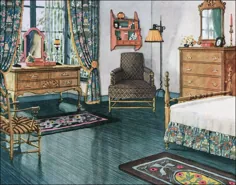 1926 اتاق خواب سبز سبز آرمسترانگ - الهام از اتاق خواب قدیمی از دهه 1920