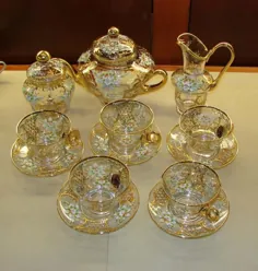ست چای شیشه ای ونیزی میناکاری شده از مورانو - 09 مارس 2013 |  سکه و جواهرات Gulfcoast در FL