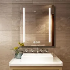 آینه حمام LED بدون قاب CASAINC 30 اینچ LED مه بدون سیور مستطیل مستطیل آینه بدون حمام |  MD02-3036SF1