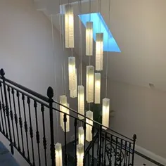 لوستر رنگارنگ روشنایی شیشه ای.  مدرن بوهو |  اتسی