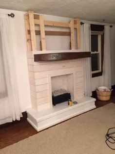 DIY Shiplap Fireplace - The Definery Co.