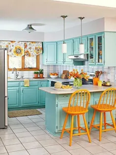 21 آشپزخانه رنگارنگ که به شما کمک می کند تا کابینت های خود را با پوشش های مخملی دوباره رنگ کنید - SmithHönig