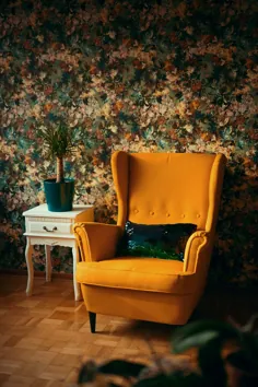 Florale Tapete im Wohnzimmer - Kreative Fotografie Tipps و عکس هک ها