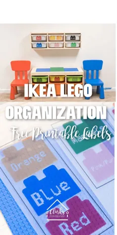 میز DIY IKEA LEGO با برچسب های رایگان