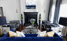 این پنج اتاق یک مورد عالی برای مخلوط کردن رنگ های سیاه و آبی است