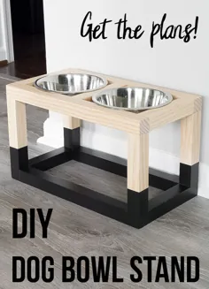 طرح های ساده ایستاده کاسه سگ DIY - طراحی مدرن زیر 5 دلار!