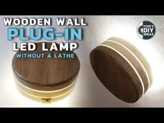 چراغ دیواری دیواری گرد چوبی DIY |  چراغ شبکیه سوکت پلاگین دایره قابل حمل خانگی |  بدون ماشین تراش