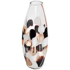 گلدان شیشه ای Palomas Medium 17 "High Brown، White and Black - # 6M955 | Lamps Plus