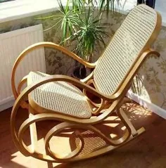 هنرستان هنر اتاق نشیمن تختخواب دار صندلی Bentwood صندلی پر شده Bentwood Birch برای فروش آنلاین |  eBay