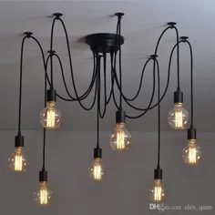 Vintage Pendant Lamps RH Loft Retro Edison Bulbs Hanging Lights Creative Spider Lighting Fixure 110V 240V از Alex_quan ، 99.41 دلار |  DHgate.Com