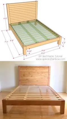 قاب تختخواب و تخته چوبی DIY (1500 دلار به دنبال 100 دلار بگردید!)