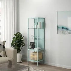 RUDSTA کابینت درب شیشه ای ، فیروزه ای روشن ، 161 / 2x145 / 8x61 "- IKEA