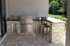 آشپزخانه در فضای باز با ویژگی های آتش ویژه - هم افزایی زندگی در فضای باز