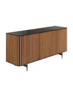 Design-Sideboard Linea mit Türen und Eichenholzfurnier | WestwingNow