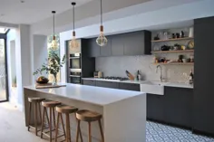 10 ایده آینده نگرانه برای سبک سازی آشپزخانه کوچک خود با کابینت های سیاه |  Eldred Grove