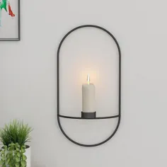 دارنده شمع دیواری سه بعدی مدرن - آویز فلزی فلزی ، دی ...