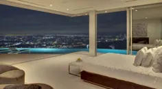 استخر Luxus Schlafzimmer-fensterfront Schiebetüren، #Luxus #piscinaluxo #pool # schiebetüren # ...