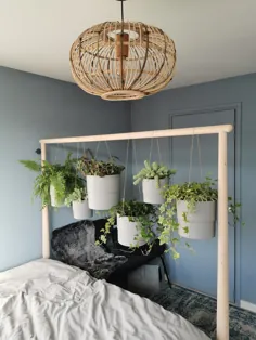 Ikeahack: تخت دیواری پارتیشن عمودی (گلدان Nypon + بستر بستر Gjöra).