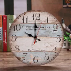 ساعت مچی دیواری چوبی عتیقه خاموش بدون تیک برای سبک آشپزخانه خانگی آشپزخانه دکوراسیون اتاق دکوراسیون ساعت دیواری طراحی مد