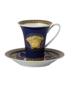 فنجان و نعلبکی قهوه آبی ورساچه مدوزا