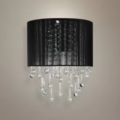 Avenue Beverly Dr. 14 "High Black Silk String Wall Sconce - # 11Y45 | Lamps Plus