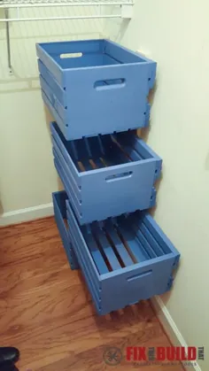ذخیره سازی جعبه چوب کشویی DIY |  FixThisBuildThat