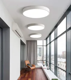 لامپ سقفی LED Flush Mount 15.75 اینچ - دور چراغ سقفی 30 وات (معادل 200 وات) ، 2000 لیتر ، سفید روشن 6500K