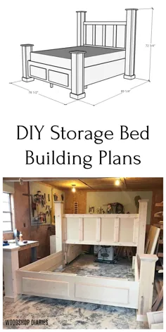 برنامه های ساخت تختخواب ذخیره سازی DIY