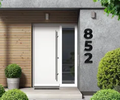 شماره های خانه شناور سیاه بزرگ برای علامت آدرس مدرن |  اتسی