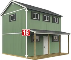 Home Depot Sundance TR-1600 Farmhouse 2-Story - The New Classic Manor New Day Cabin