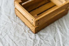 جعبه چوبی کوچک - جعبه ذخیره سازی چوبی - قفسه ادویه ای چوبی - جعبه کلید چوبی - تنظیم کننده ورودی - جعبه ذخیره روغن ضروری