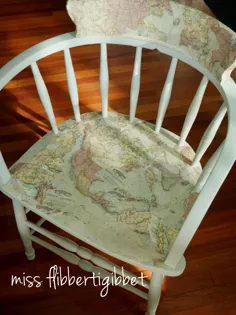 صندلی نقشه دکوپاژ شده - خانم Flibbertigibbet