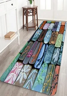 فرش های کف طبقه چاپ دیوارهای رنگارنگ