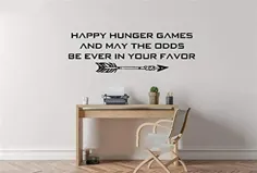 keecam برچسب های تزئینی دیواری برای اتاق نشیمن Happy Hunger Games Wall Art Stickers Home DIY Decoration Room Decor for playroom