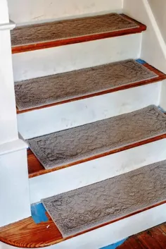 فرش های فرش برای پله های چوبی - ایده هایی در مورد تبلیغات