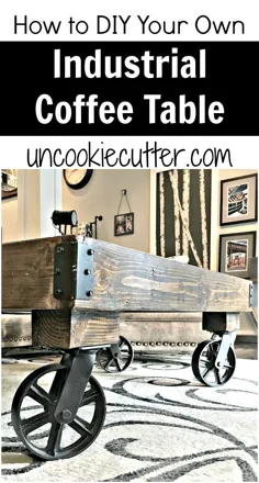 میز قهوه صنعتی - یک DIY سریع و آسان - برش بدون کوکی