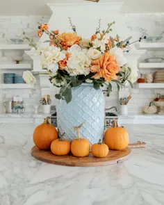 قطعه آبی و نارنجی DIY Fall