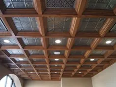 سقف های قهوه ای WoodGrid® توسط شرکت Midwester Wood Products سقف های قهوه ای چوبی